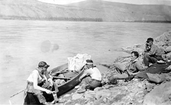 “The “fresh air” gang taking a rest.” ca. 1920