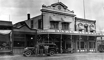 The Royal Alexandra Hotel on front Street in Dawson City. In one of her letters Mary makes reference to the hotel.