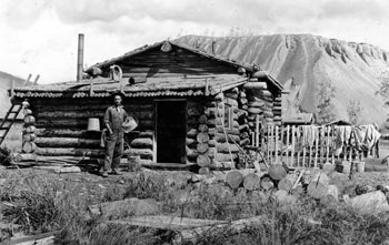 “On completion of the addition to my cabin at Ross, May 1923.” Claude would return to this post at Ross River with Mary four years later.