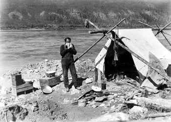 “Some glimpses of a Yukon prospector at work. July 1938 Mr. Couture”