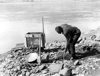 “Some glimpses of a Yukon prospector at work. July 1938 Mr. Couture”