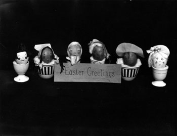 Mary′s painted Easter eggs. ca. 1930