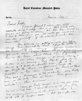 Mary's final letter to her father, September 27, 1926.