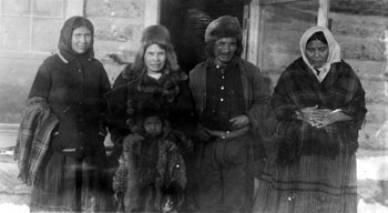 First Nations family, perhaps at Rampart House.