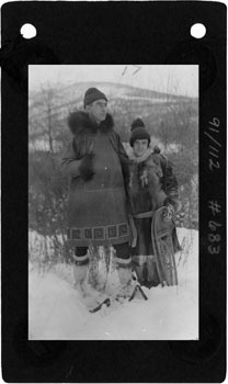“Mary and I - prepared to defy the elements and go anywhere: the customary winters hiking garb. Nov. 1925”