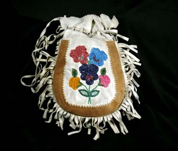 Purse - perhaps Mary decorated her home with this wonderfully beaded item, or perhaps she sent it to her family as a gift.