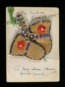 Carte de Noël faite par Mary pour sa soeur Honey, 1944.