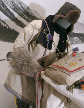 Claude's parka, now on display at Macbride Museum.