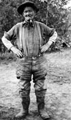 “Dave Swanson – a real old-timer Yukon since 1887 – and never Outside.” ca. 1920