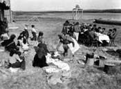 The feast at Old Crow, summer 1946.