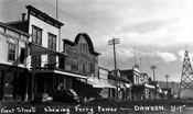 Front Street in Dawson City, ca. 1920.